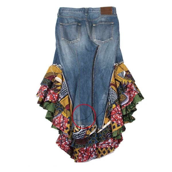 JUNYA WATANABE COMME des GARCONS Ruffle Switching Denim Skirt K-170465_011