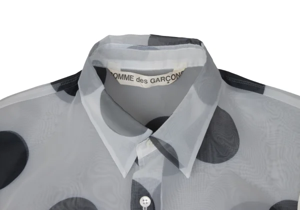 COMME des GARCONS Dot Printed Sheer Long Sleeve Shirt K-170468_004