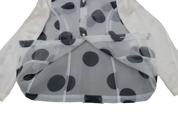 COMME des GARCONS Dot Printed Sheer Long Sleeve Shirt K-170468_014