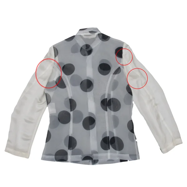 COMME des GARCONS Dot Printed Sheer Long Sleeve Shirt K-170468_015