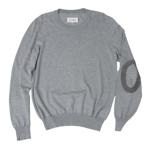 Maison Martin Margiel 14 Elbow Patched Knit Sweater Grey S K-170474_001