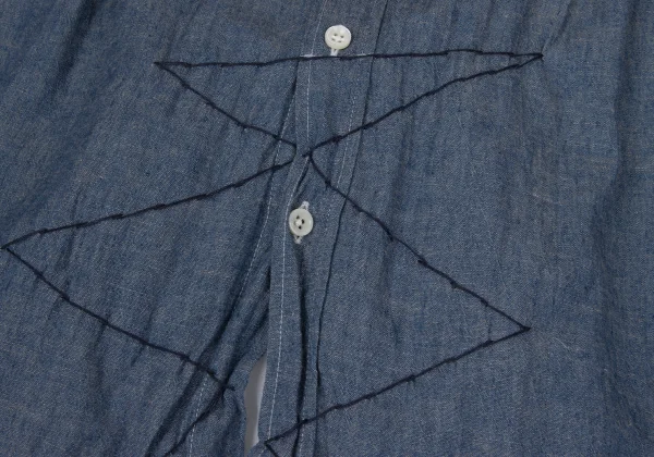 JUNYA WATANABE denim Lace Switching Sleeveless Shirt Dress K-170476_009