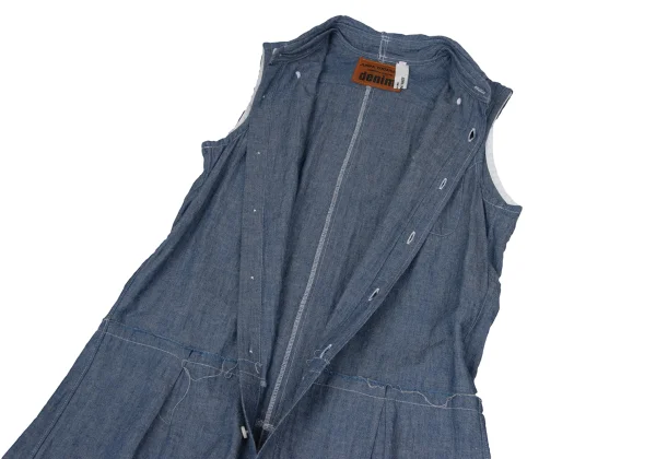 JUNYA WATANABE denim Lace Switching Sleeveless Shirt Dress K-170476_011