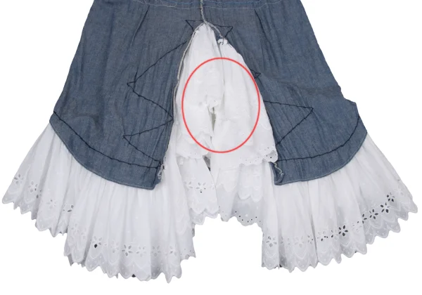 JUNYA WATANABE denim Lace Switching Sleeveless Shirt Dress K-170476_014