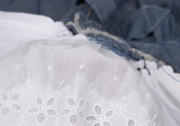 JUNYA WATANABE denim Lace Switching Sleeveless Shirt Dress K-170476_017