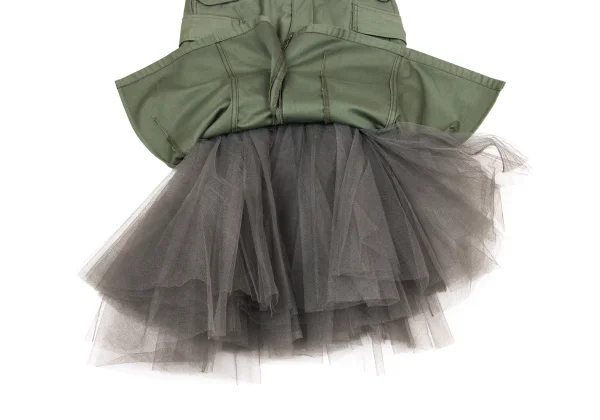 JUNYA WATANABE Tulle Layered Military Reconstructed Skirt K-170477_009