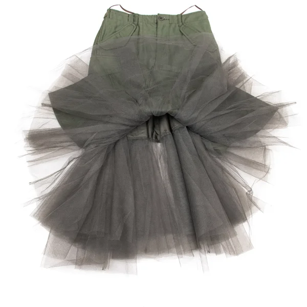 JUNYA WATANABE Tulle Layered Military Reconstructed Skirt K-170477_010