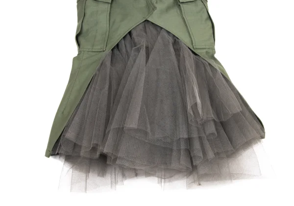 JUNYA WATANABE Tulle Layered Military Reconstructed Skirt K-170477_015