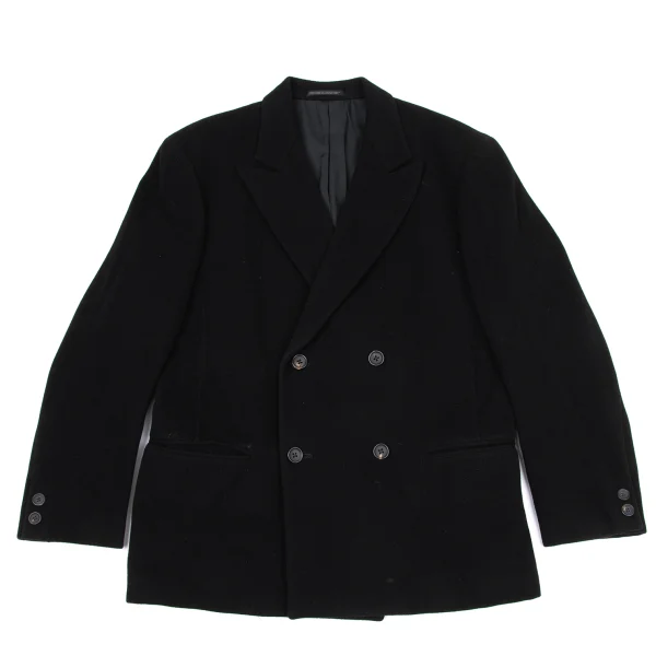 Yohji Yamamoto POUR HOMME Wool Double Jacket Black M K-170478_001