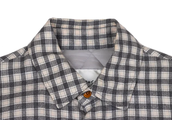 Papas+ Quilted Lining Padded Check Flannel Shirt K-170479_003