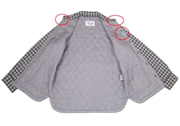 Papas+ Quilted Lining Padded Check Flannel Shirt K-170479_012