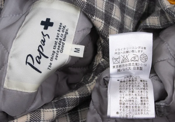 Papas+ Quilted Lining Padded Check Flannel Shirt K-170479_018