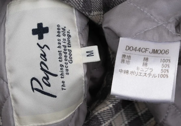 Papas+ Quilted Lining Padded Check Flannel Shirt K-170479_019