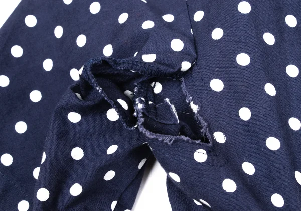 Unbranded Dot Print Gather Design Round Collar Blouse K-170480_006