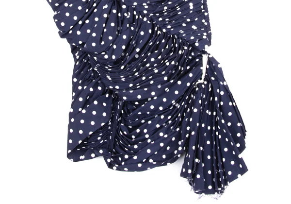 COMME des GARCONS Dot Print Gather Design Halter Neck Blouse K-170481_004
