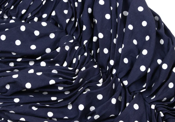 COMME des GARCONS Dot Print Gather Design Halter Neck Blouse K-170481_005