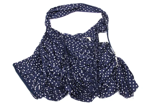 COMME des GARCONS Dot Print Gather Design Halter Neck Blouse K-170481_007