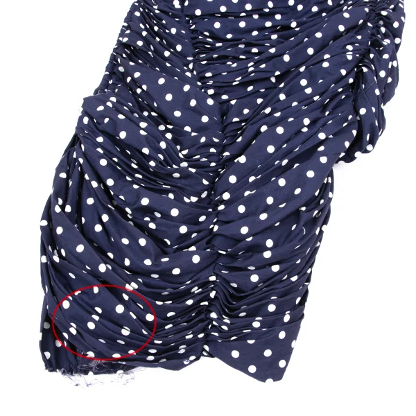 COMME des GARCONS Dot Print Gather Design Halter Neck Blouse K-170481_009