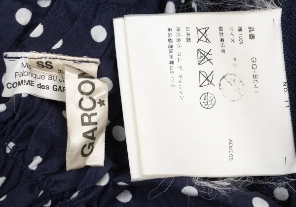 COMME des GARCONS Dot Print Gather Design Halter Neck Blouse K-170481_014