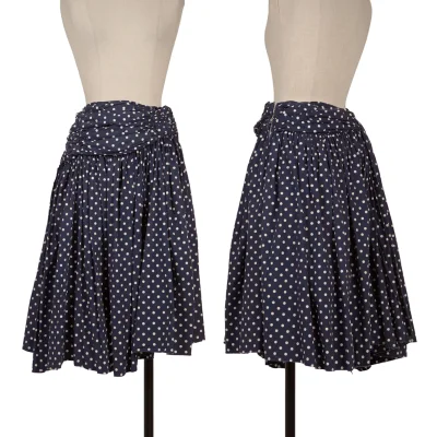 COMME des GARCONS Dot Print Gather Design Skirt