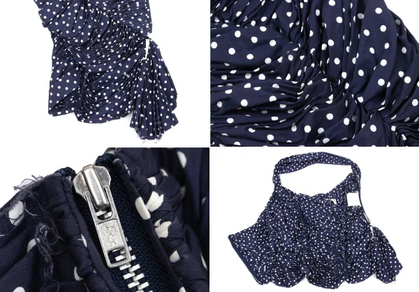 コムデギャルソンCOMME des GARCONS ドットプリントギャザーデザイン