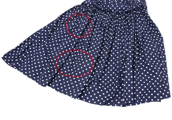 コムデギャルソンCOMME des GARCONS ドットプリントギャザーデザイン