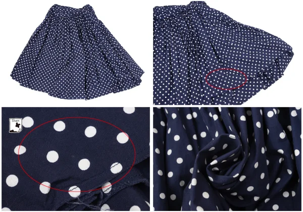 コムデギャルソンCOMME des GARCONS ドットプリントギャザーデザイン
