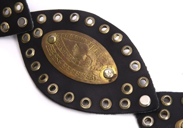 agnes b. Eyelets Plate Leather Belt K-170491_003
