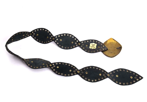 agnes b. Eyelets Plate Leather Belt K-170491_005
