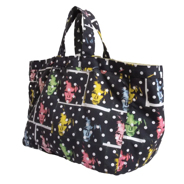 COMME des GARCONS Andy Warhol Printed Big Tote Bag Black,Multi-Color  K-170492_001