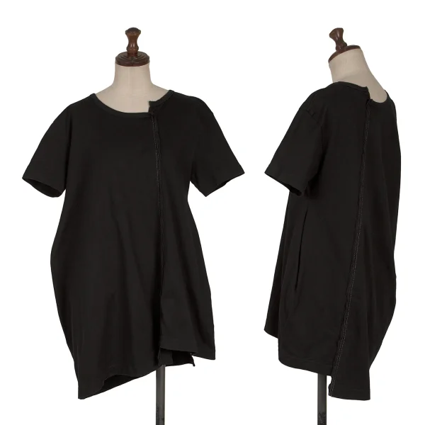 Y's Switching Asymmetry T Shirt Black 2 K-170495_001
