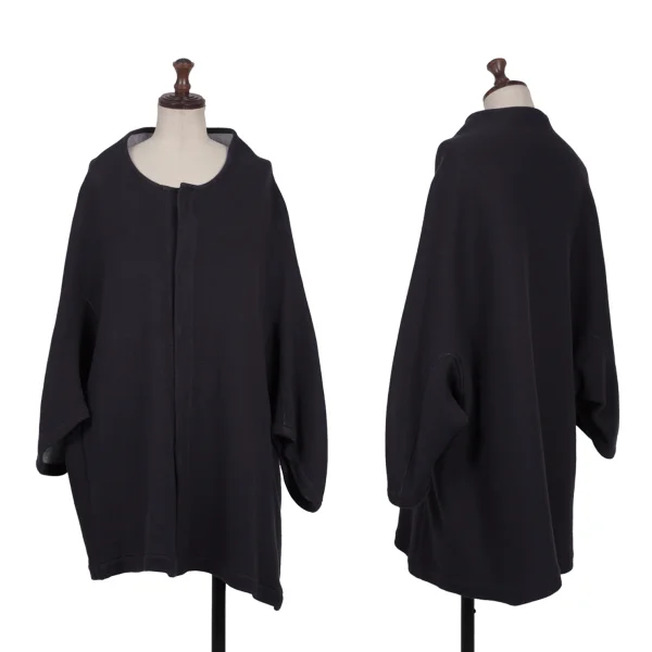 Y's Cotton Blended Snap-buttons Cardigan Navy S K-170497_001