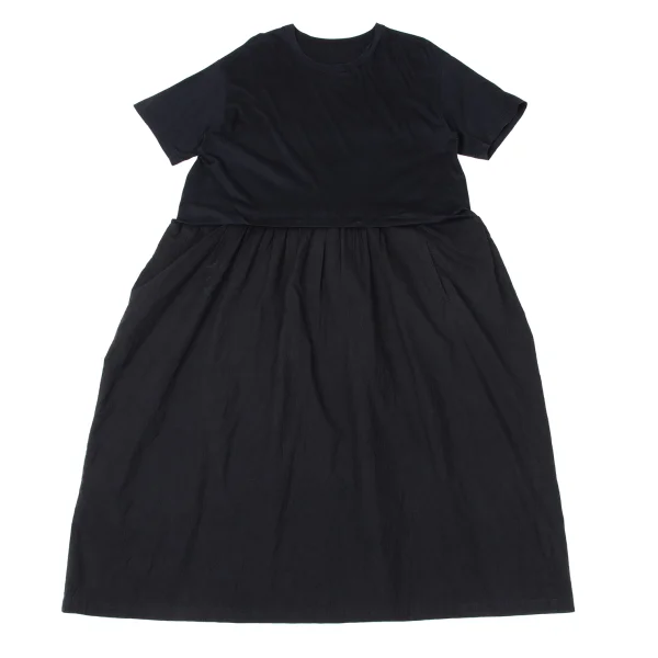 Y's Wrinkled Switching T-shirt Dress K-170498_002