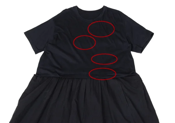 Y's Wrinkled Switching T-shirt Dress K-170498_003