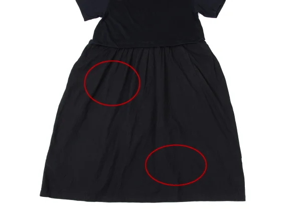 Y's Wrinkled Switching T-shirt Dress K-170498_010