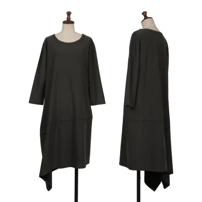 Y's Cotton Blended Asymmetry Dress