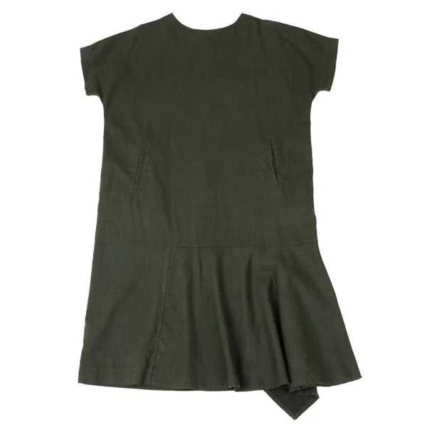 Y's Linen Blended Switching Short Sleeves Dress K-170500_002