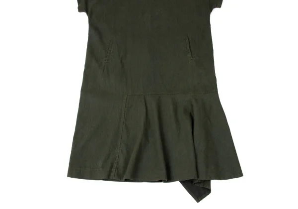 Y's Linen Blended Switching Short Sleeves Dress K-170500_008