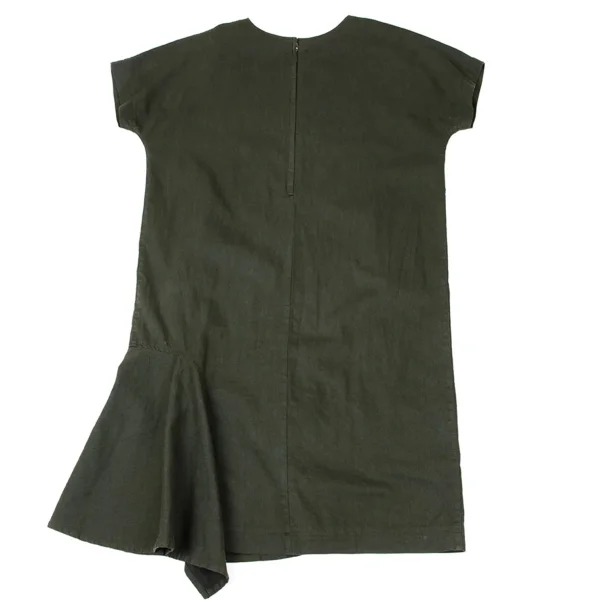 Y's Linen Blended Switching Short Sleeves Dress K-170500_011