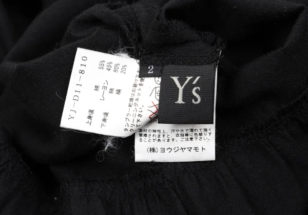 Y's Cotton Rayon Gather Sleeveless Dress K-170506_013