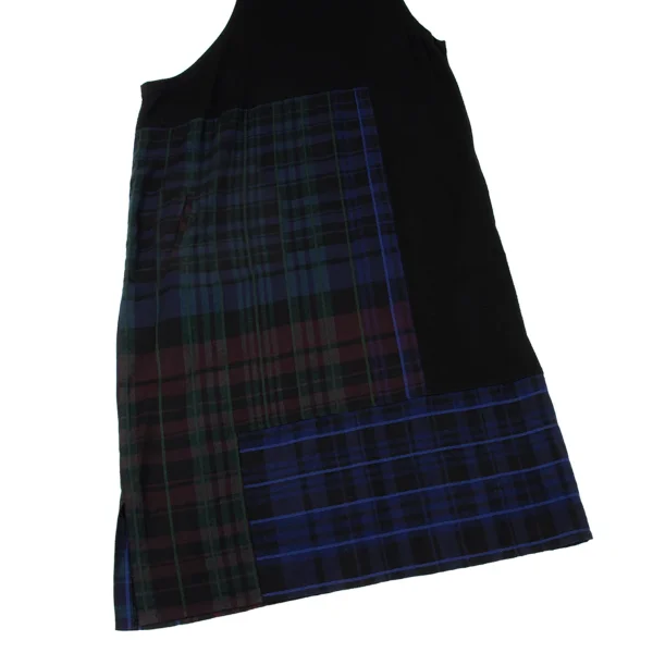 Y's Check Switching Asymmetry Sleeveless Dress K-170508_007