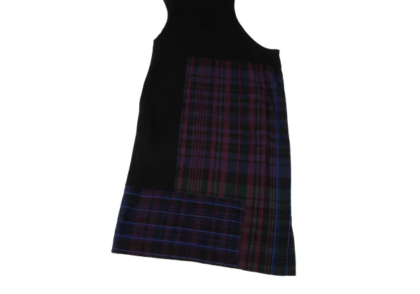 Y's Check Switching Asymmetry Sleeveless Dress K-170508_010