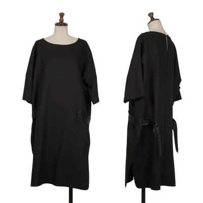 Y's PINK Wool Blended Belt Design Dress