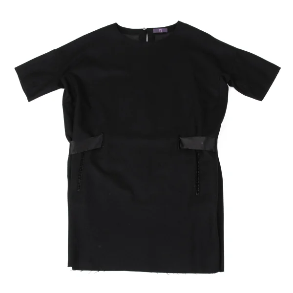 Y's PINK Wool Blended Belt Design Dress K-170518_002