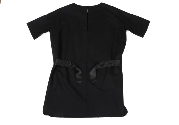 Y's PINK Wool Blended Belt Design Dress K-170518_009