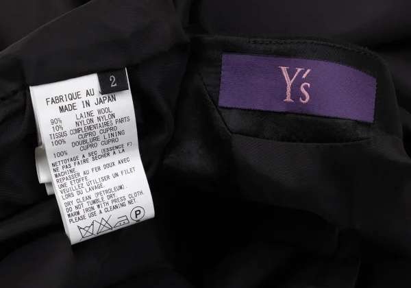 Y's PINK Wool Blended Belt Design Dress K-170518_015