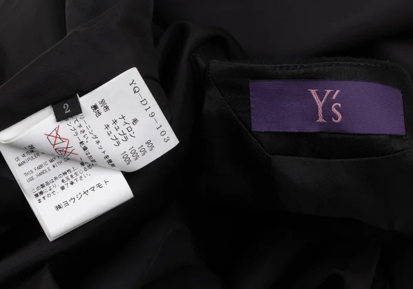 Y's PINK Wool Blended Belt Design Dress K-170518_016