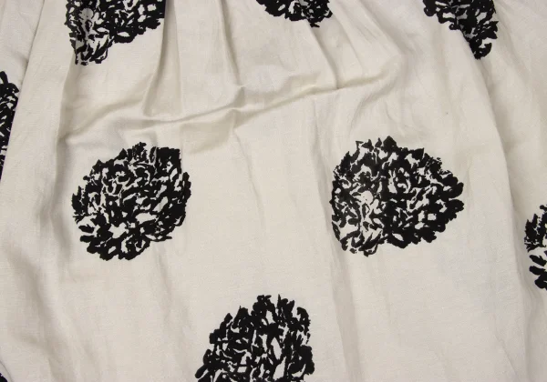 Y's for living Linen Blended Flower Printed Tuck Skirt K-170520_010