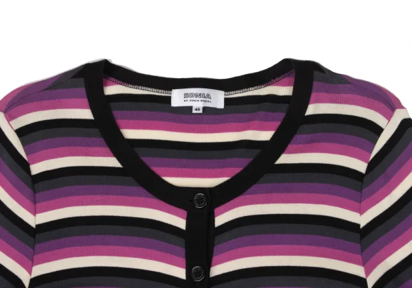 SONIA RYKIEL Striped T-shirt & Cardigan K-170524_003