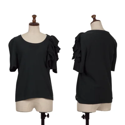 SONIA RYKIEL Rib Decorative Short Sleeve Knit Top